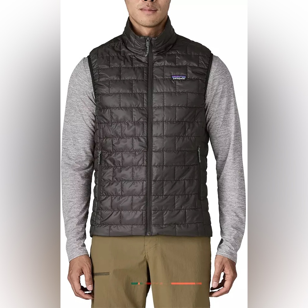 Patagonia Men’s Nano Puffer Vest, Lightweight Packable Size Medium (Forge Grey)
